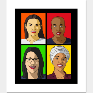AOC The Squad Democrat Party Feminist Posters and Art